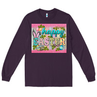 Plum happy easter mousepad Long Sleeve Tee - BarkalooDesign