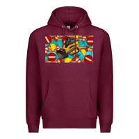 Burgundy skidsteer sippy Premium Hoodie - Artiststas