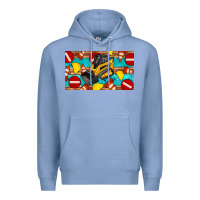 Colony Blue skidsteer sippy Premium Hoodie - Artiststas