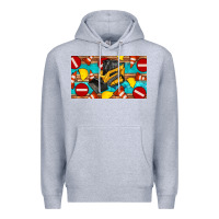 Heather Grey skidsteer sippy Premium Hoodie - Artiststas