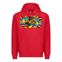 Red skidsteer sippy Premium Hoodie - Artiststas