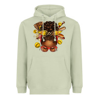 Matcha softball afro messy bun Heavyweight Hoodie - texasbilliewilder