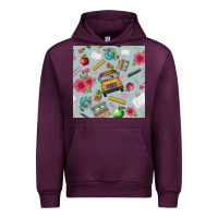 Mauve Wine school bus back to school seamless pattern Urban Hoodie - BundleAndBundleShop