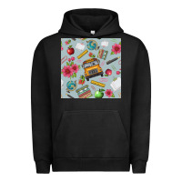 Pigment Black school bus back to school seamless pattern Urban Hoodie - BundleAndBundleShop