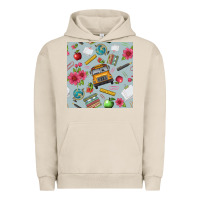 Pigment French Oak school bus back to school seamless pattern Urban Hoodie - BundleAndBundleShop