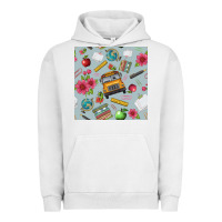 Pigment Lunar Rock school bus back to school seamless pattern Urban Hoodie - BundleAndBundleShop