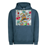 Pigment Midnight Navy school bus back to school seamless pattern Urban Hoodie - BundleAndBundleShop