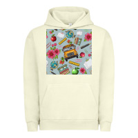 Pigment Pistachio school bus back to school seamless pattern Urban Hoodie - BundleAndBundleShop