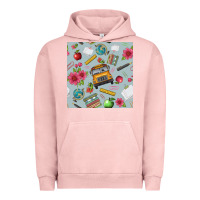 Pigment Salmon school bus back to school seamless pattern Urban Hoodie - BundleAndBundleShop