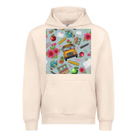 Sandshell school bus back to school seamless pattern Urban Hoodie - BundleAndBundleShop