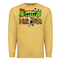 Antique Gold soccer mama with leopard Premium Sweatshirt - Zillion Design Studio