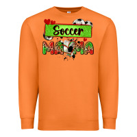 Soccer Mama With Leopard Premium Sweatshirt | Teevron