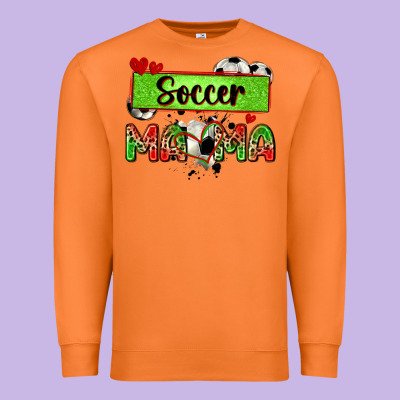 Soccer Mama With Leopard Premium Sweatshirt Designed By Zillion Design Studio