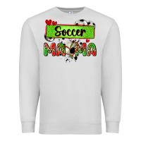 Dove Grey soccer mama with leopard Premium Sweatshirt - Zillion Design Studio