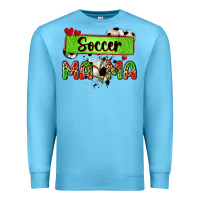 Ocean Blue soccer mama with leopard Premium Sweatshirt - Zillion Design Studio