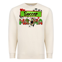 Sandshell soccer mama with leopard Premium Sweatshirt - Zillion Design Studio