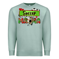 Seafoam soccer mama with leopard Premium Sweatshirt - Zillion Design Studio