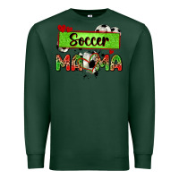 Sports Green soccer mama with leopard Premium Sweatshirt - Zillion Design Studio
