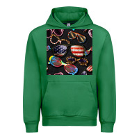 Emerald 4th of july glasses  seamless pattern Urban Hoodie - BundleAndBundleShop
