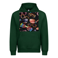 Forest Green 4th of july glasses  seamless pattern Urban Hoodie - BundleAndBundleShop