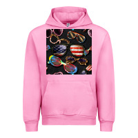 Fuchsia Pink 4th of july glasses  seamless pattern Urban Hoodie - BundleAndBundleShop