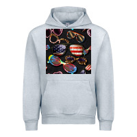Heather Grey 4th of july glasses  seamless pattern Urban Hoodie - BundleAndBundleShop