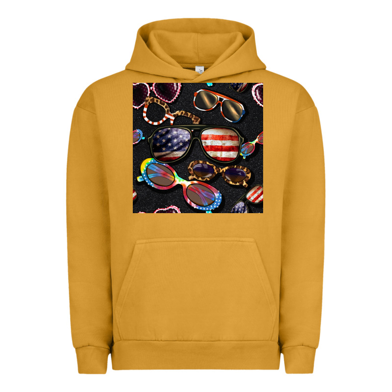 4th Of July Glasses  Seamless Pattern Urban Hoodie by BundleAndBundleShop | Teevron