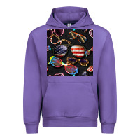 Tulip 4th of july glasses  seamless pattern Urban Hoodie - BundleAndBundleShop