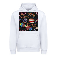 White 4th of july glasses  seamless pattern Urban Hoodie - BundleAndBundleShop