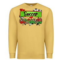 Antique Gold soccer granny with leopard Premium Sweatshirt - Zillion Design Studio