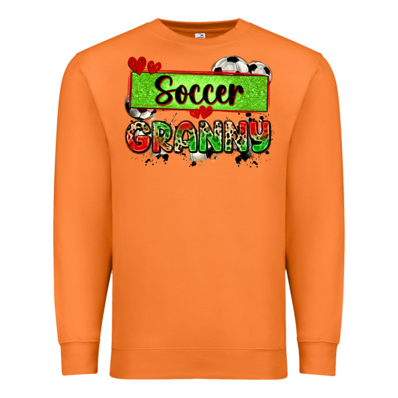 Soccer Granny With Leopard Premium Sweatshirt by Zillion Design Studio | Teevron
