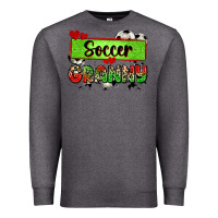 Charcoal Heather soccer granny with leopard Premium Sweatshirt - Zillion Design Studio
