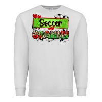 Dove Grey soccer granny with leopard Premium Sweatshirt - Zillion Design Studio