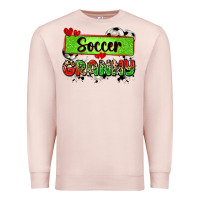 Pale Pink soccer granny with leopard Premium Sweatshirt - Zillion Design Studio