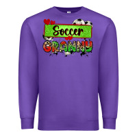 Purple soccer granny with leopard Premium Sweatshirt - Zillion Design Studio