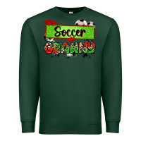 Sports Green soccer granny with leopard Premium Sweatshirt - Zillion Design Studio