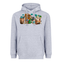 Heather Grey western coffee cups Heavyweight Hoodie - texasbilliewilder