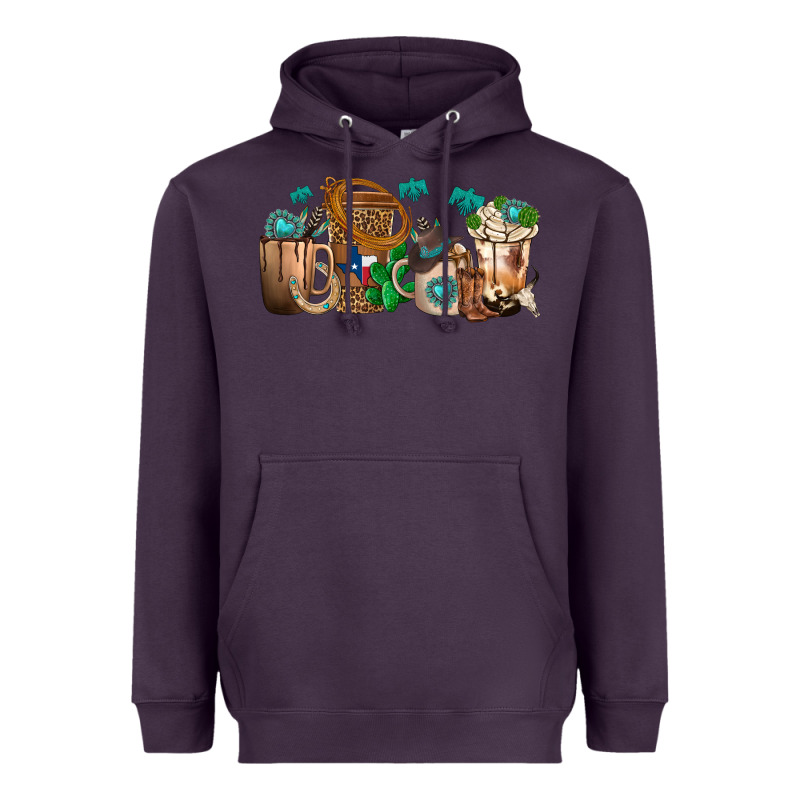 Western Coffee Cups Heavyweight Hoodie by texasbilliewilder | Teevron
