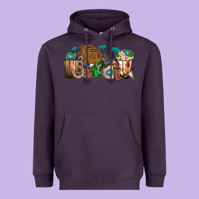 Western Coffee Cups Heavyweight Hoodie Designed By Texasbilliewilder