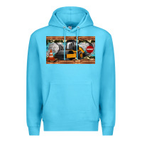 Ocean Blue steam roller sippy cup Premium Hoodie - Artiststas