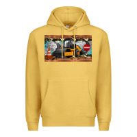 Antique Gold steam roller sippy cup Premium Hoodie - Artiststas