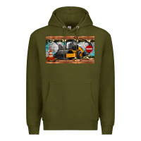 Army Green steam roller sippy cup Premium Hoodie - Artiststas