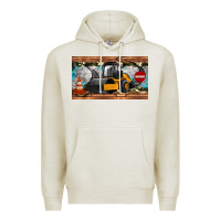 Oatmeal Heather steam roller sippy cup Premium Hoodie - Artiststas