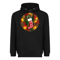 Black Santa Stocking Christmas Heavyweight Hoodie - RanaPortraitStore