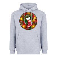 Heather Grey Santa Stocking Christmas Heavyweight Hoodie - RanaPortraitStore