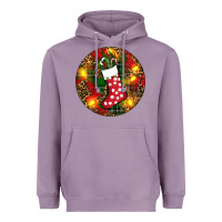 Lavender Santa Stocking Christmas Heavyweight Hoodie - RanaPortraitStore