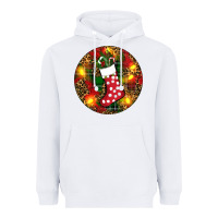 White Santa Stocking Christmas Heavyweight Hoodie - RanaPortraitStore