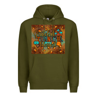 Army Green grateful thankful blessed turkey Premium Hoodie - JahusDesignShop