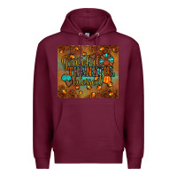 Burgundy grateful thankful blessed turkey Premium Hoodie - JahusDesignShop