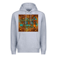 Heather Grey grateful thankful blessed turkey Premium Hoodie - JahusDesignShop